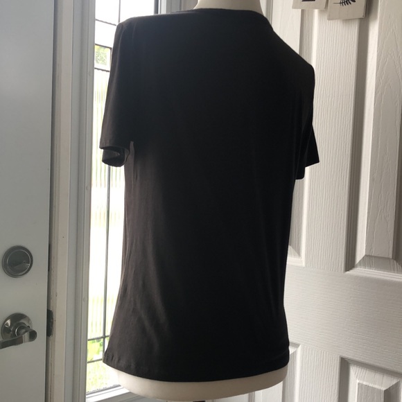 Zara Ladies Gorgeous Black Short Sleeve Top with Pearls, all Pearls Intact EUC - Picture 3 of 5
